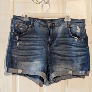 Mis Rise Denim Shorts